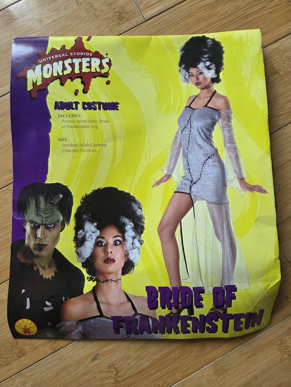 Universal Bride of Frankenstein Womans Costume - Silver and Black